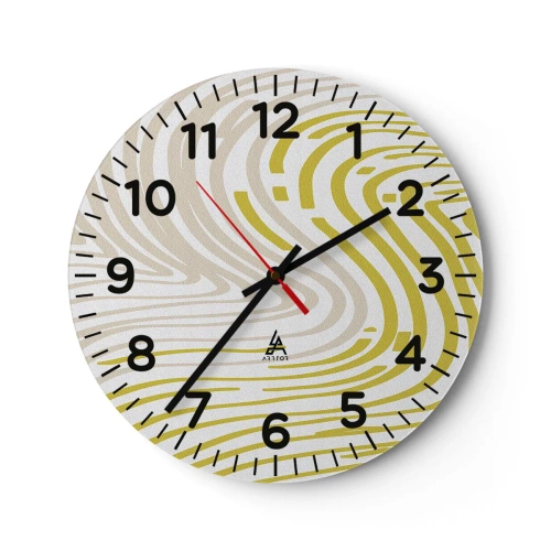 Horloge murale - Pendule murale - Une composition au léger virage - 30x30 cm