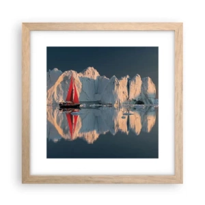 Affiche dans un chêne clair - Poster - Aux limites du monde - 30x30 cm