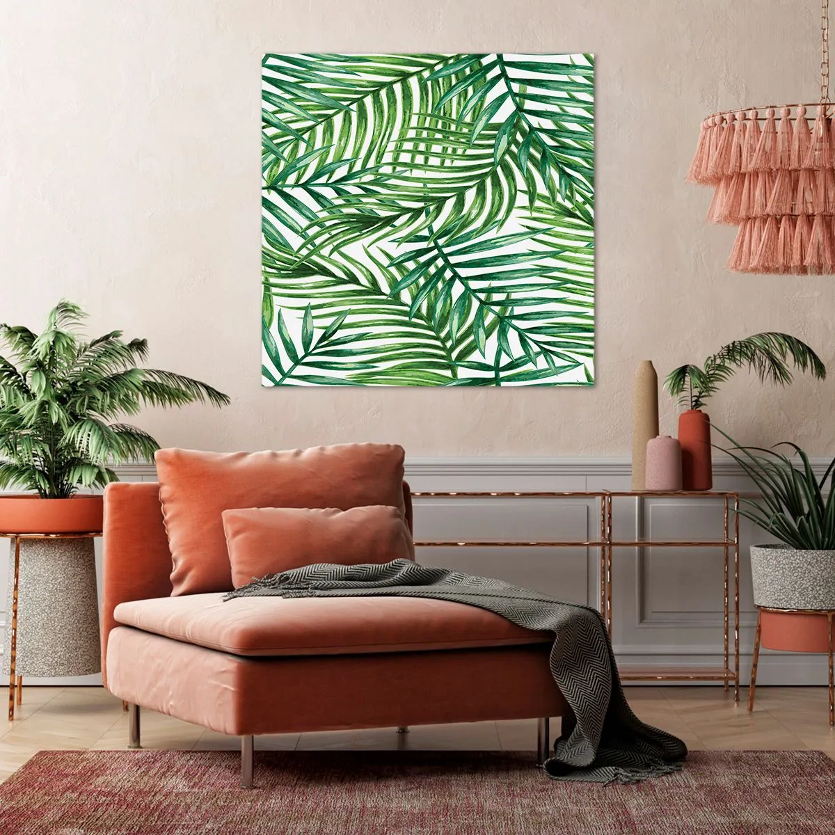 Impression sur toile - Image sur toile - Sous la canopée verte - 30x30 cm