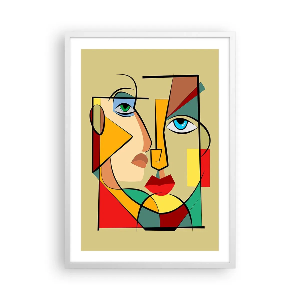 Affiche dans un cadre blanc - Poster - Paire assortie - 50x70 cm