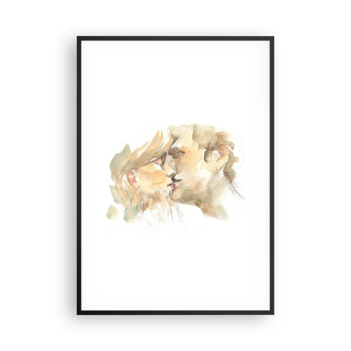 Affiche dans un cadre noir - Poster - A moitié trouvé ? - 70x100 cm