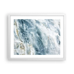 Affiche dans un cadre blanc - Poster - Monde de glace - 50x40 cm