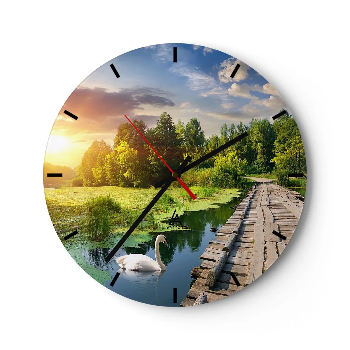 Horloge murale - Pendule murale - L'été, l'été partout - 40x40 cm