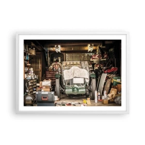 Affiche dans un cadre blanc - Poster - Retour vers le passé - 70x50 cm