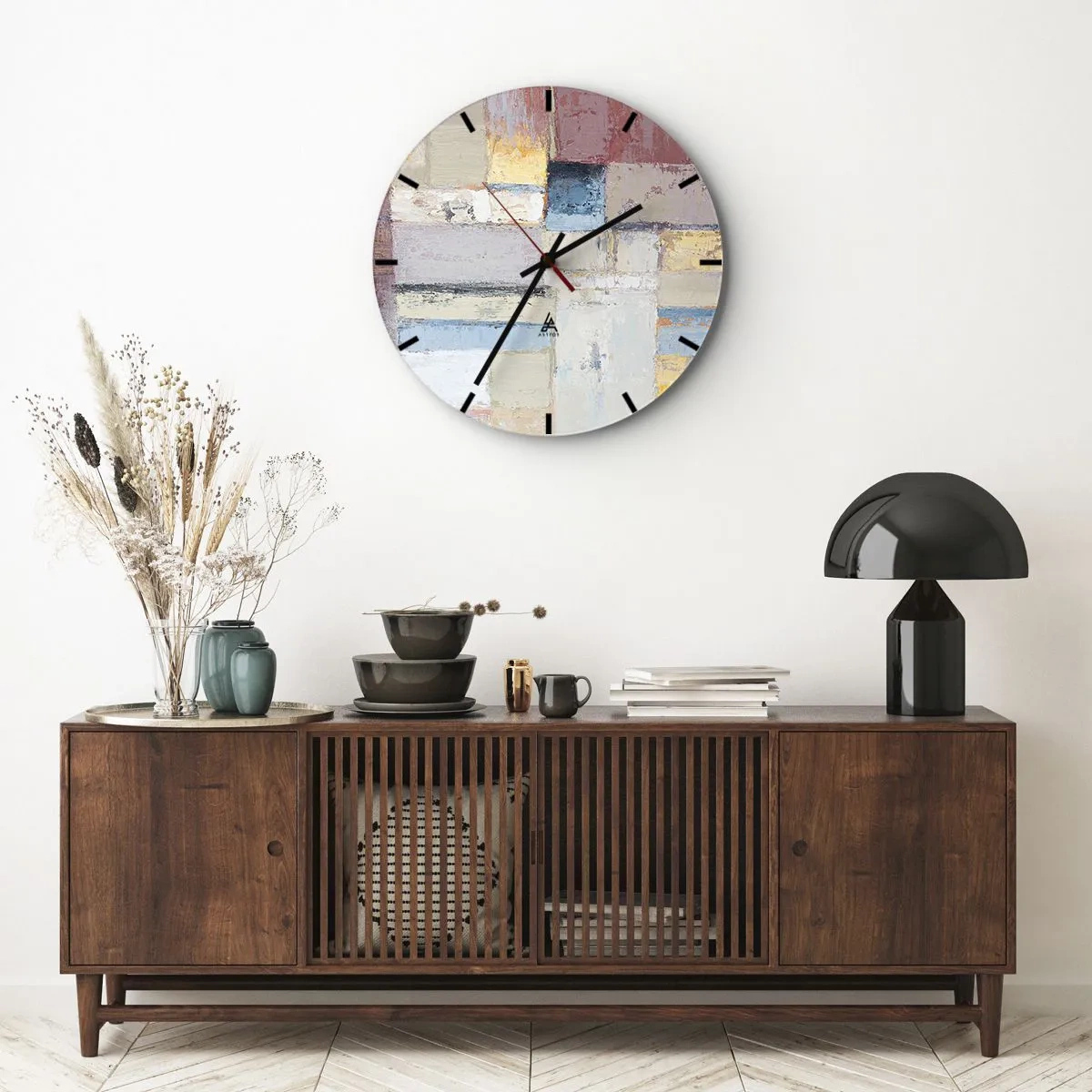 Horloge murale - Pendule murale - Le calme de la géométrie - 40x40 cm