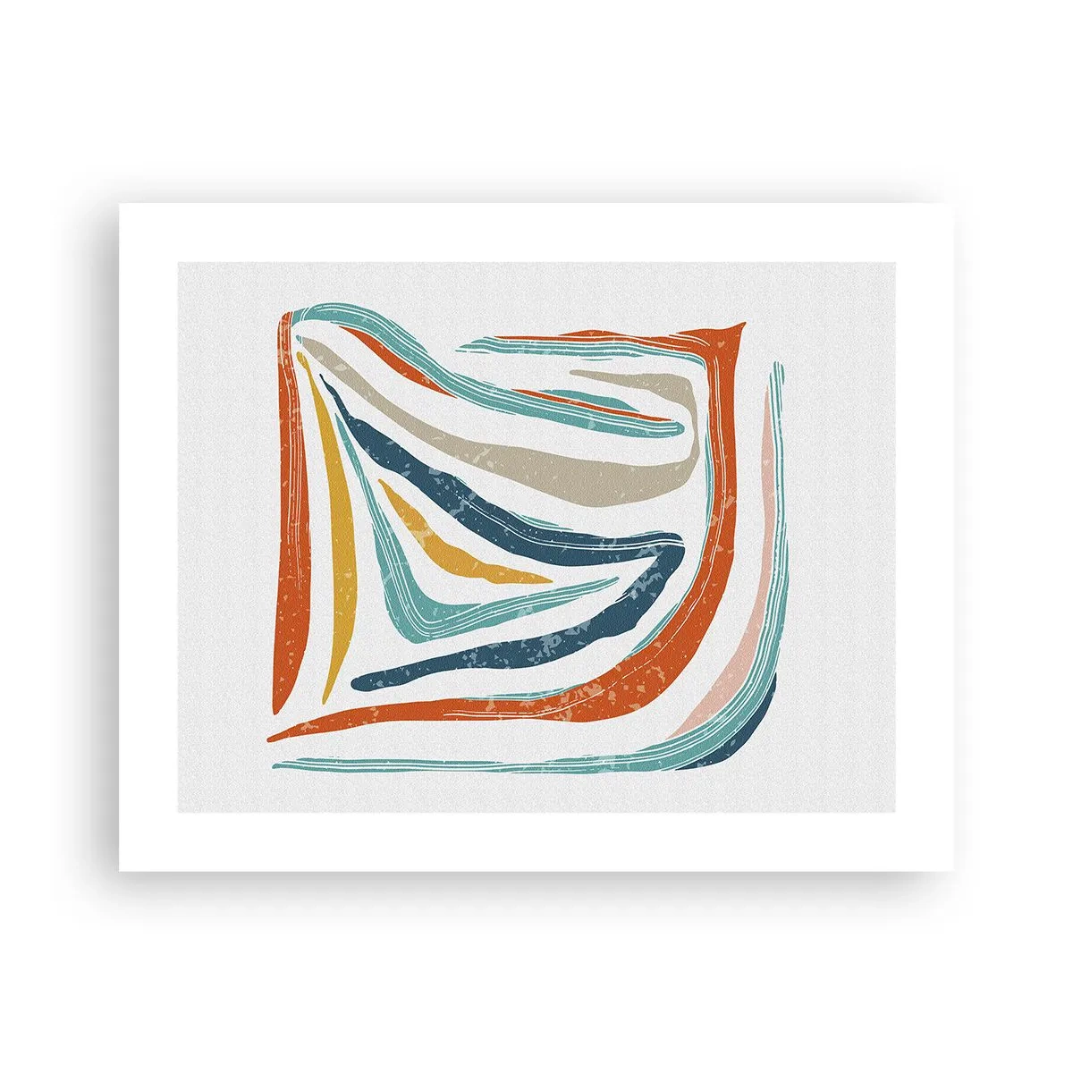 Affiche - Poster - Abstraction avec un sourire amical - 50x40 cm