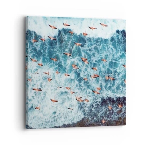 Impression sur toile - Image sur toile - Défilé du bord de mer - 30x30 cm