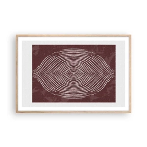 Affiche dans un chêne clair - Poster - L'espace parle - 91x61 cm