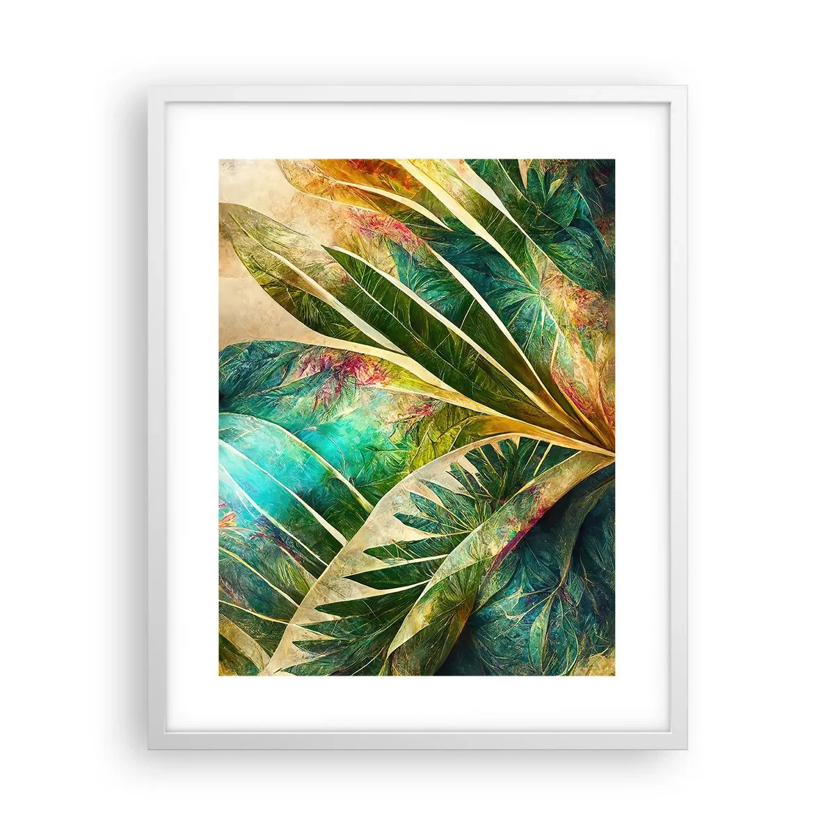 Affiche dans un cadre blanc - Poster - Les couleurs des tropiques - 40x50 cm