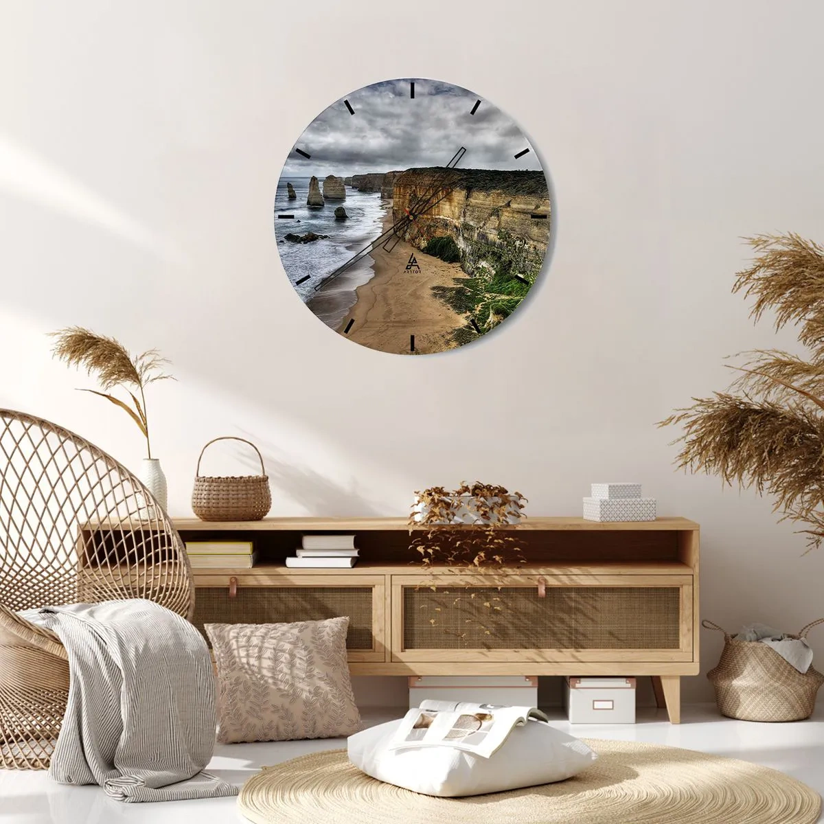 Horloge murale - Pendule murale - Beauté brute - 30x30 cm