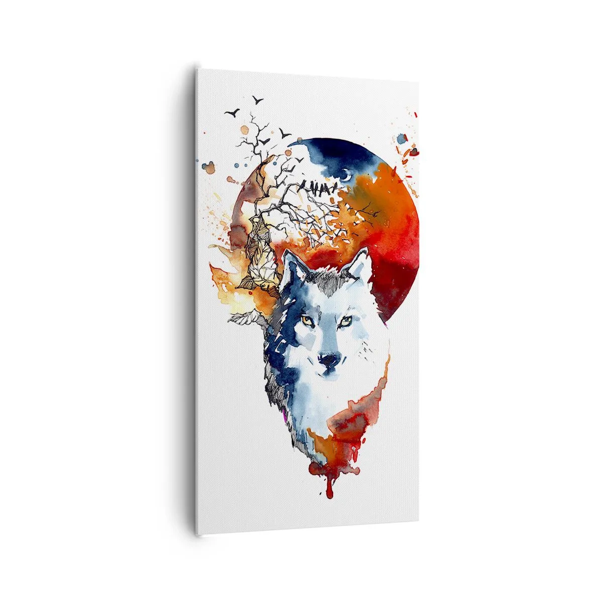 Impression sur toile - Image sur toile - Nez à nez avec la nuit - 65x120 cm