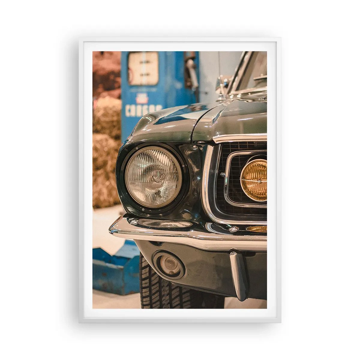 Affiche dans un cadre blanc - Poster - Rencontre avec une légende - 70x100 cm