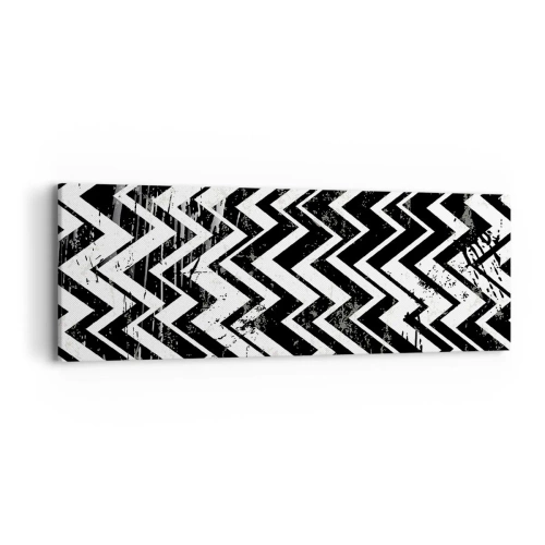 Impression sur toile - Image sur toile - Zig-blanc, zag-noir - 90x30 cm