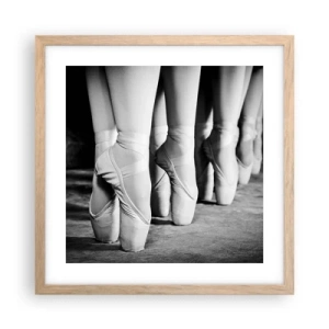 Affiche dans un chêne clair - Poster - Ensemble, simple - 40x40 cm