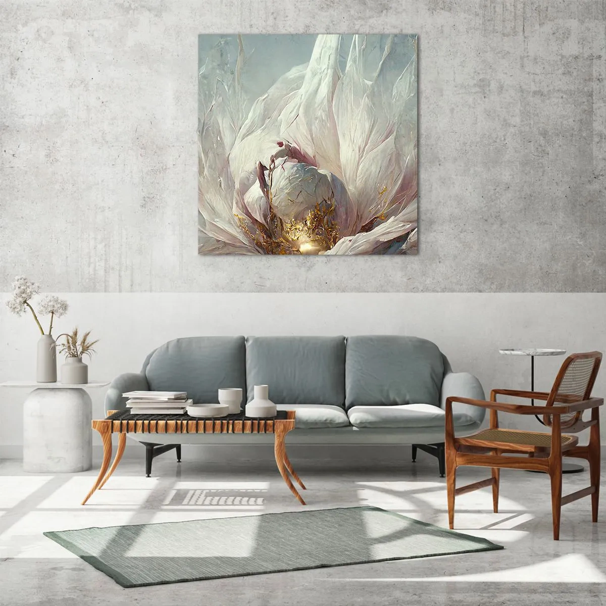 Impression sur verre - Image sur verre - Il fleurit une fois tous les cent ans - 60x60 cm