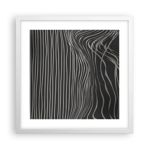 Affiche dans un cadre blanc - Poster - Rythme et accent - 40x40 cm