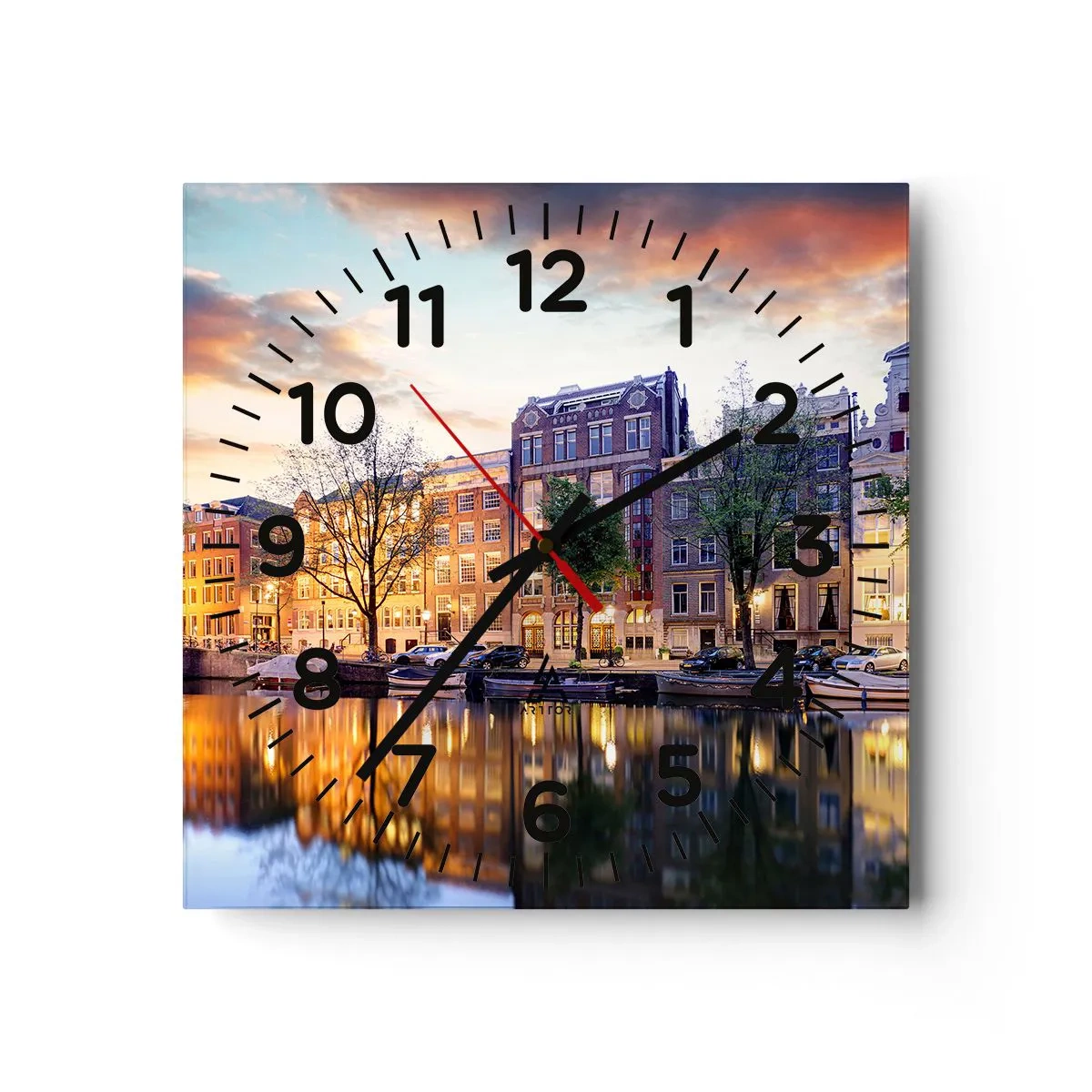 Horloge murale - Pendule murale - Beauté hollandaise sobre et sereine - 30x30 cm