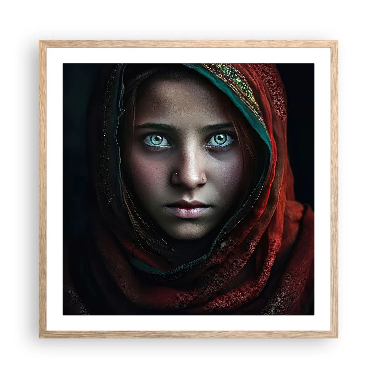 Affiche dans un chêne clair - Poster - Princesse orientale - 60x60 cm