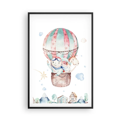 Affiche dans un cadre noir - Poster - Nous serons de retour bientôt! - 61x91 cm