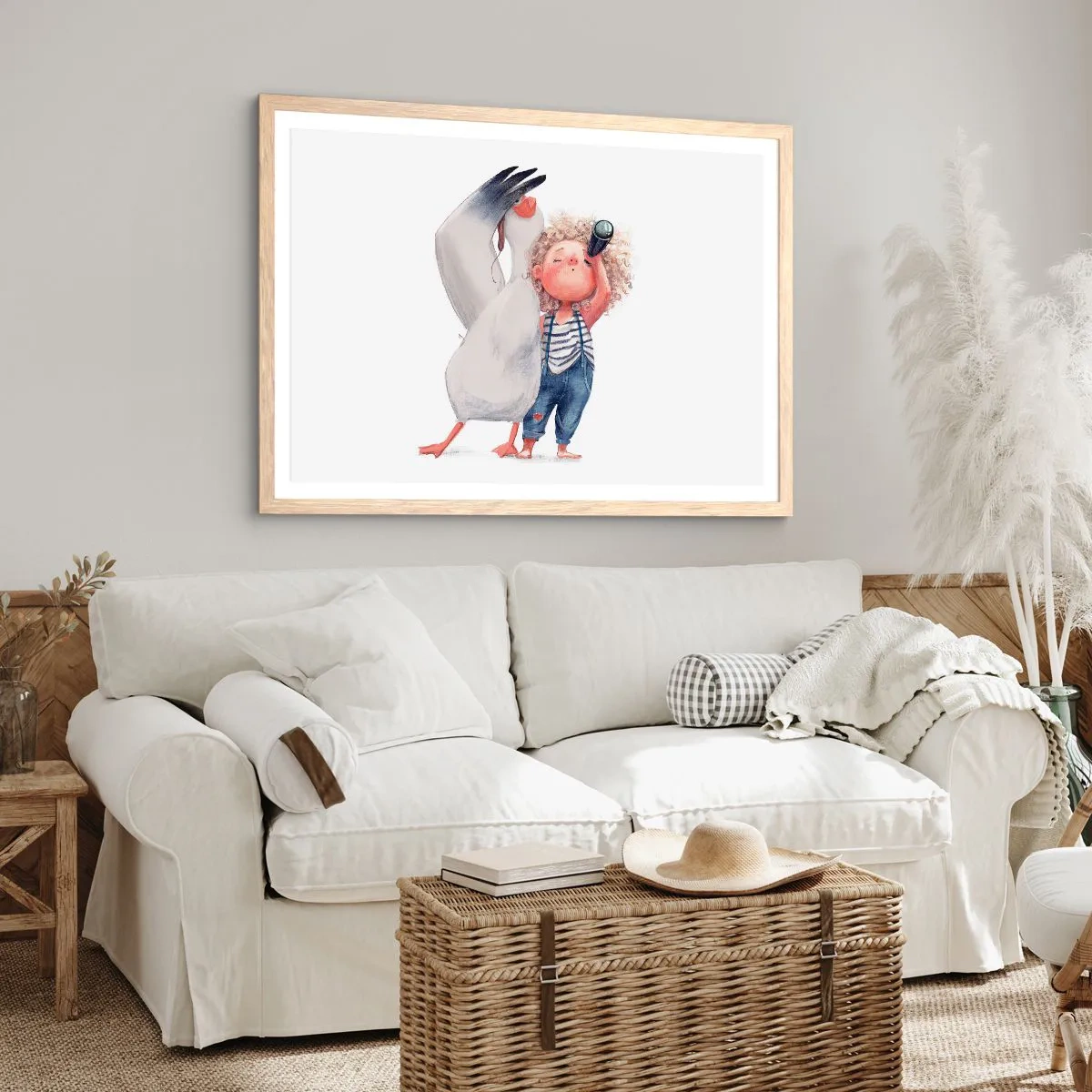 Affiche dans un chêne clair - Poster - Plan de grand voyage - 91x61 cm