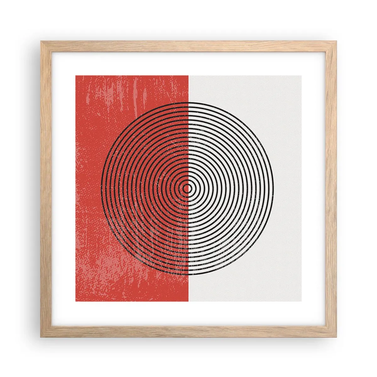 Affiche dans un chêne clair - Poster - Dans le mille - 40x40 cm