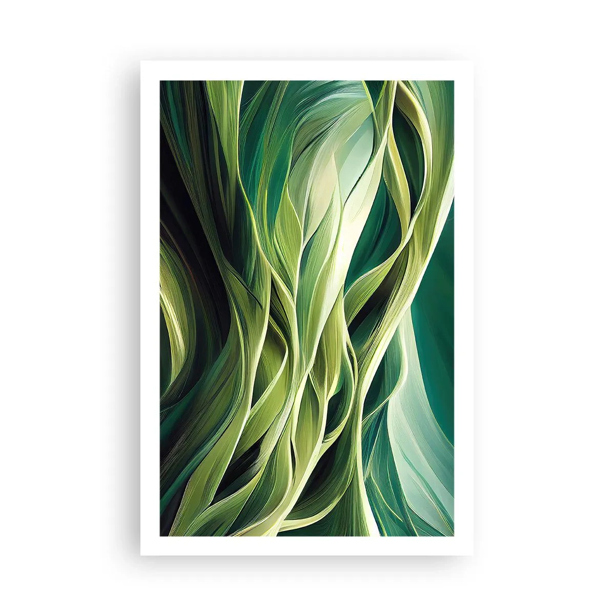 Affiche - Poster - Jeu de vert abstrait - 61x91 cm