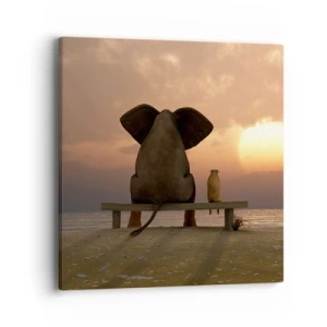 Impression sur toile - Image sur toile - C'est bon de garder le silence ensemble - 40x40 cm