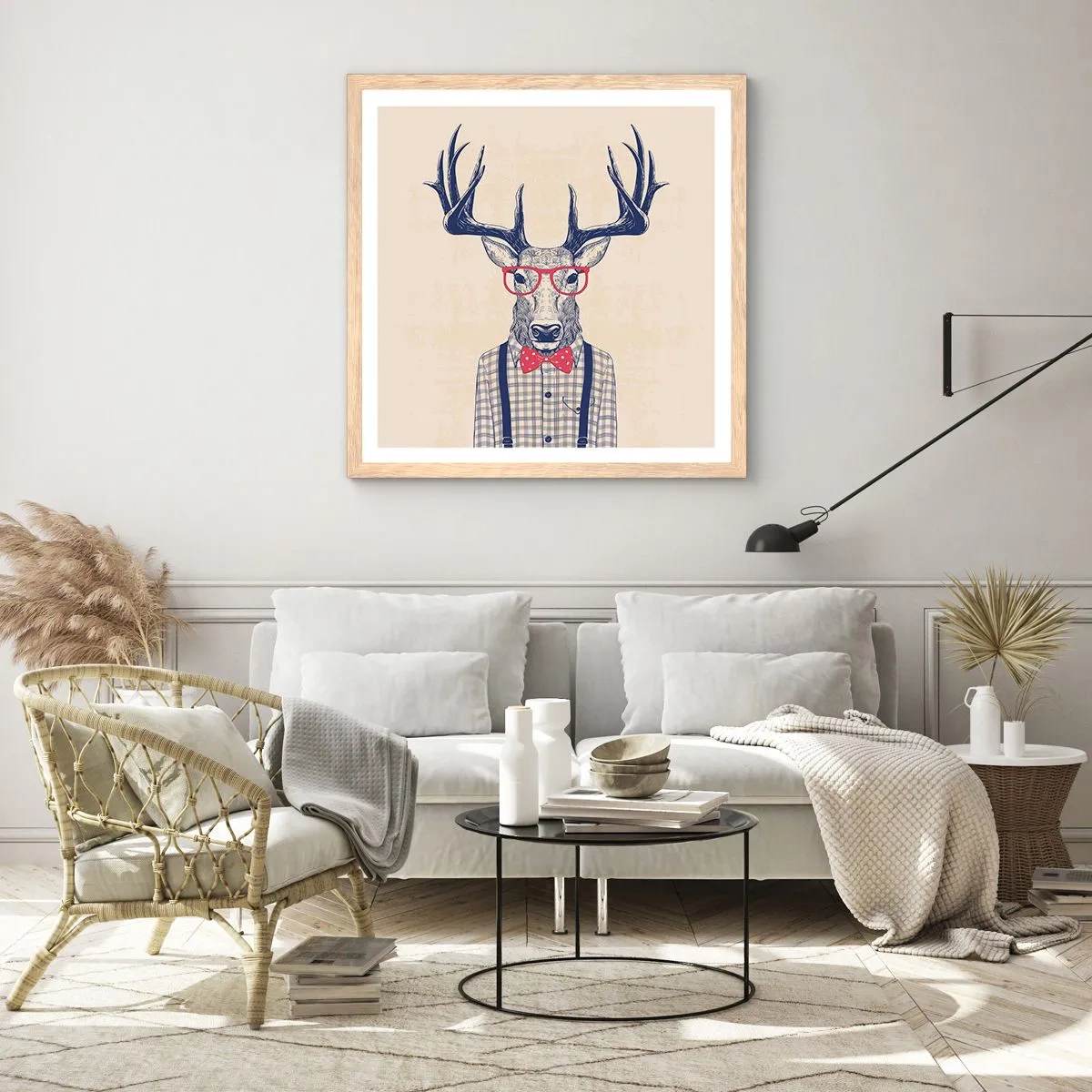 Affiche dans un chêne clair - Poster - Une extravagance amusante - 30x30 cm