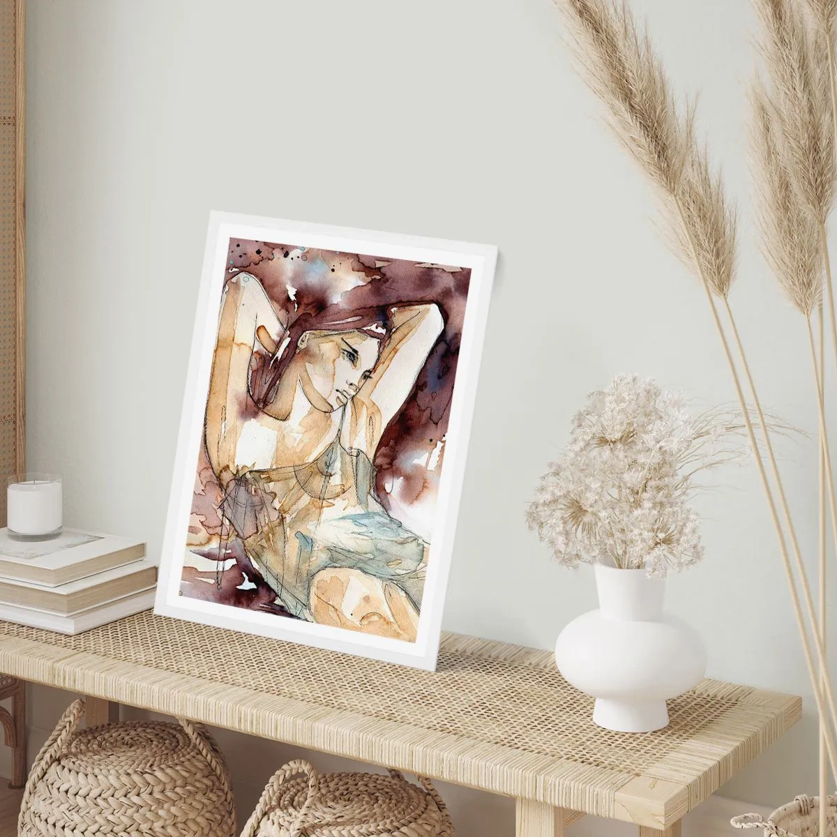 Affiche dans un cadre blanc - Poster - D'humeur lilas - 70x100 cm