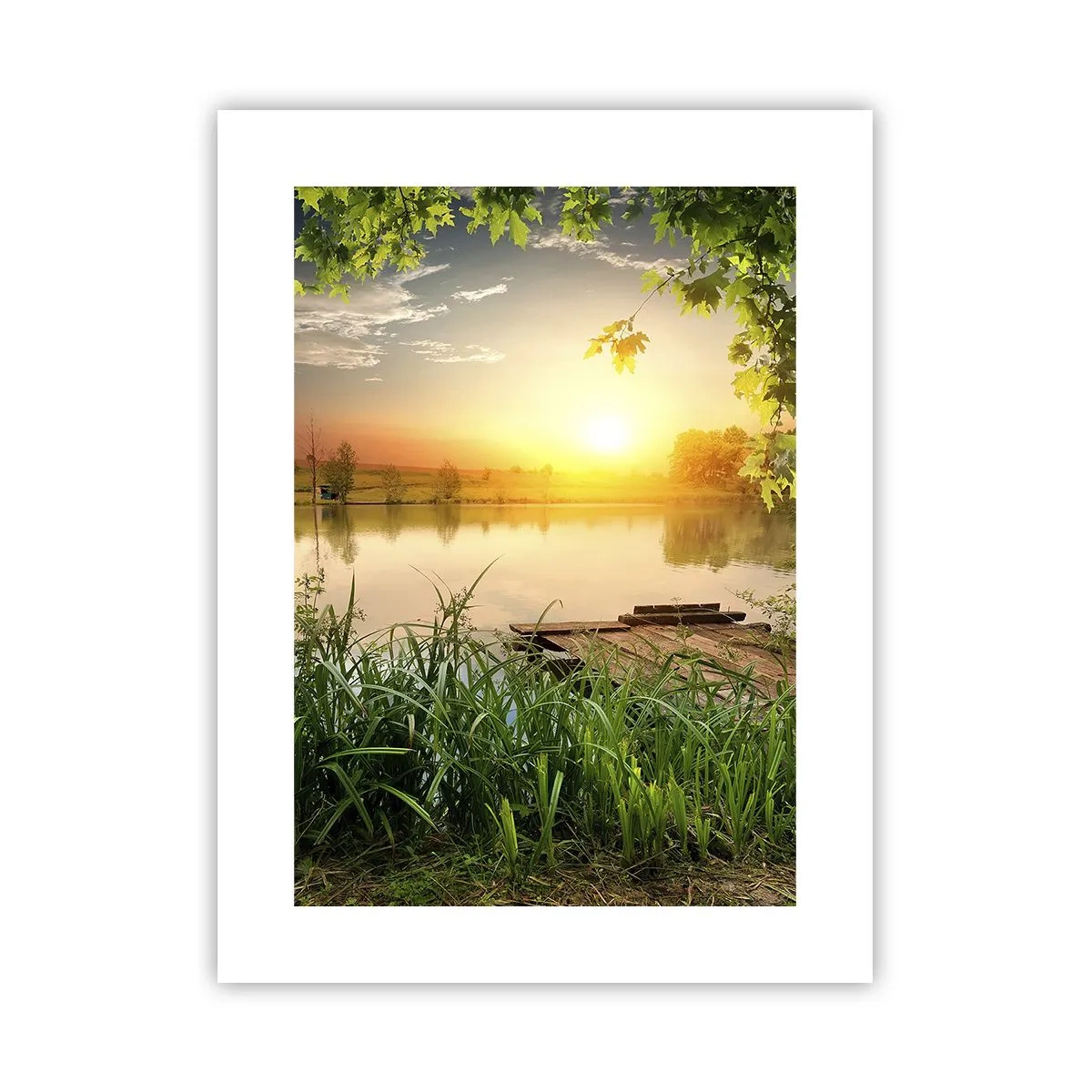 Affiche - Poster - Paysage dans un cadre verdoyant - 30x40 cm