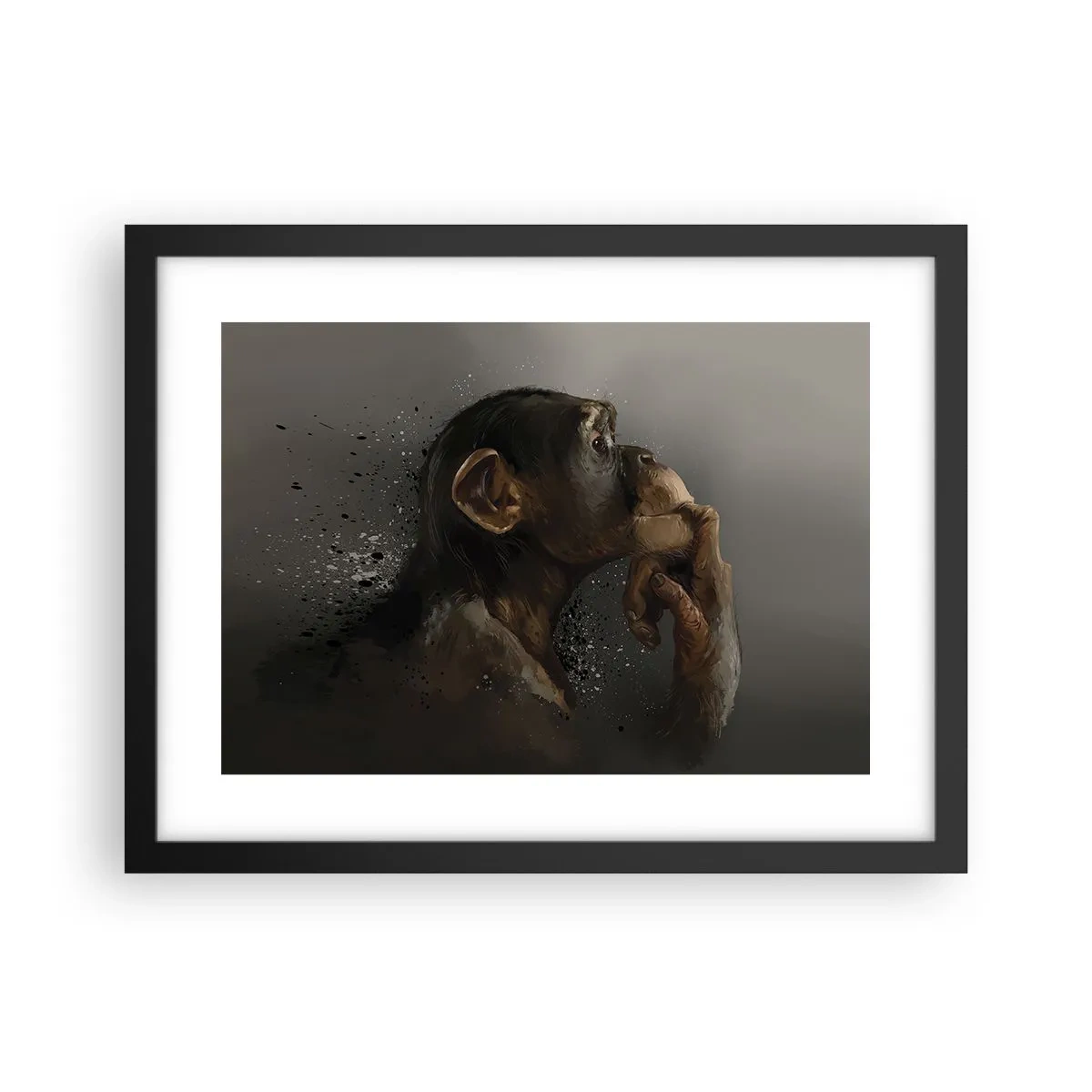 Affiche dans un cadre noir - Poster - Certainement un penseur - 40x30 cm