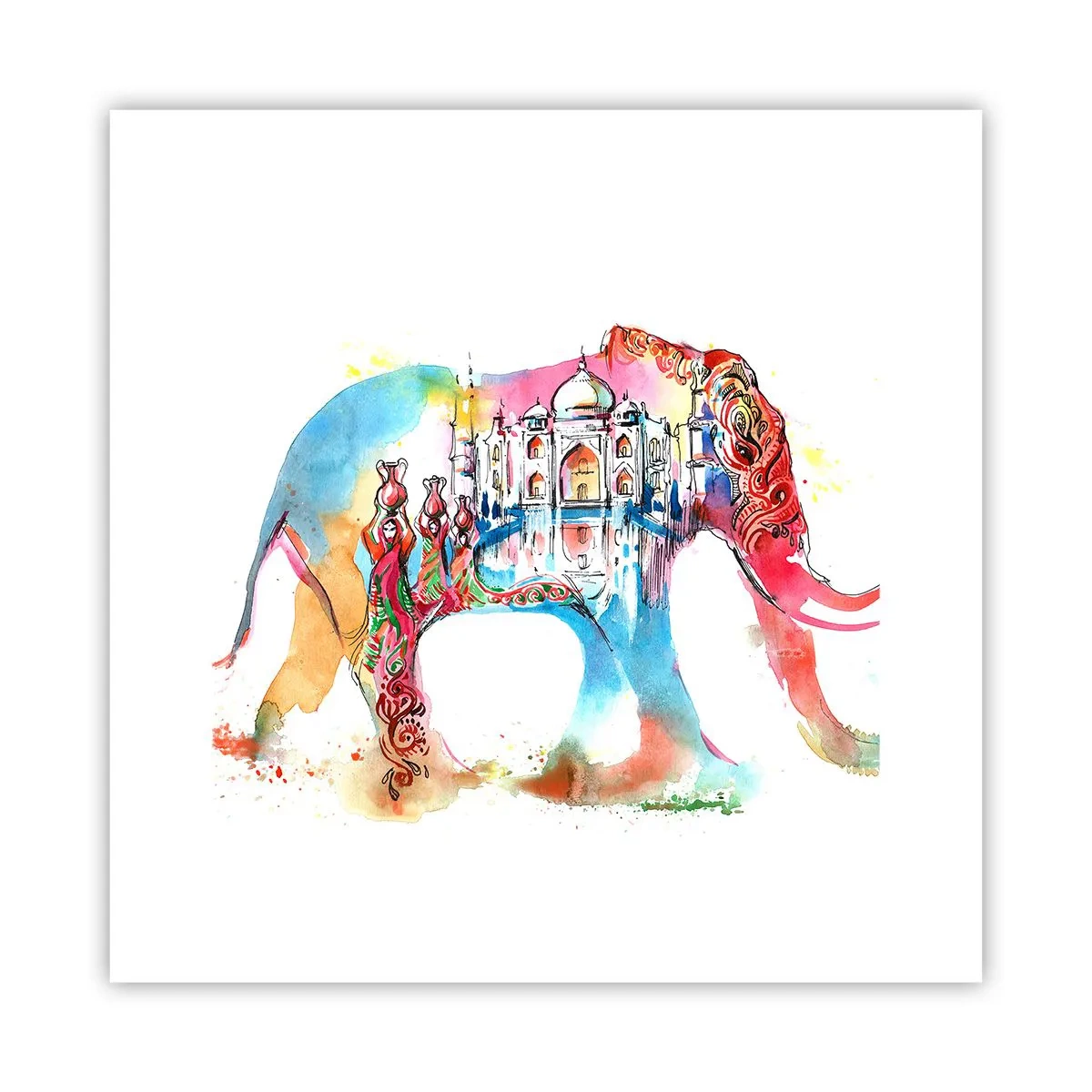 Affiche - Poster - Inde - l'aura de l'amour - 30x30 cm