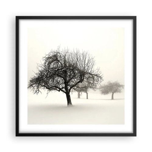 Affiche dans un cadre noir - Poster - Un rêve hivernal - 50x50 cm