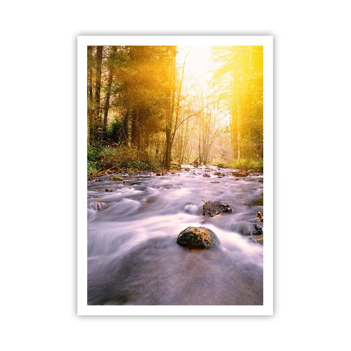 Affiche - Poster - Malachite dans un cadre argent et or - 70x100 cm