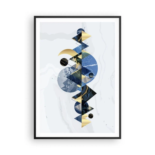 Affiche dans un cadre noir - Poster - Paysage géométrique - 70x100 cm
