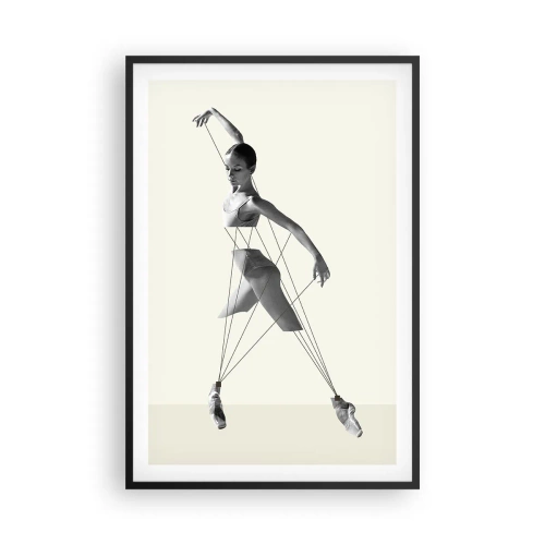 Affiche dans un cadre noir - Poster - Dans le théatre de la vie - 61x91 cm