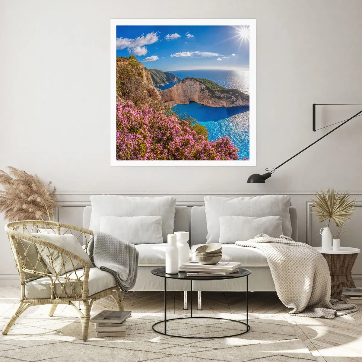 Affiche - Poster - Mes super vacances grecques - 60x60 cm