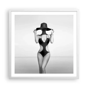 Affiche dans un cadre blanc - Poster - Mon prénom? Élégance - 60x60 cm