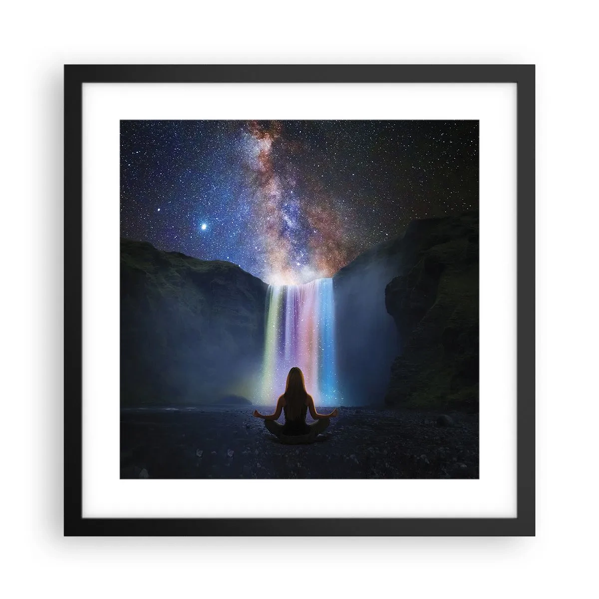 Affiche dans un cadre noir - Poster - Harmonie absolue - 40x40 cm