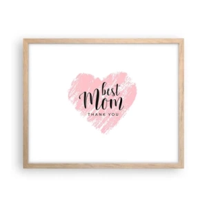 Affiche dans un chêne clair - Poster - Toujours au bon moment - 50x40 cm