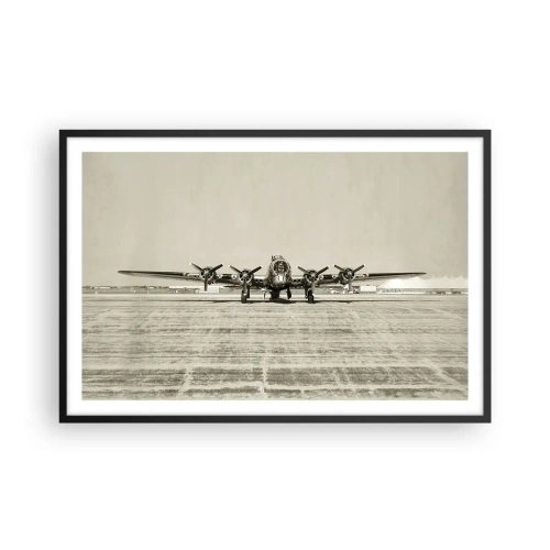 Affiche dans un cadre noir - Poster - Toujours prêt! - 91x61 cm