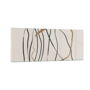 Impression sur verre - Image sur verre - Composition – danse en boucle - 100x40 cm