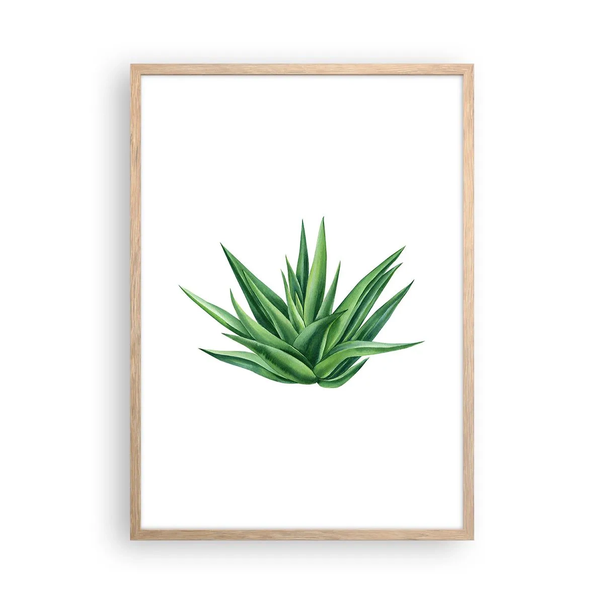 Affiche dans un chêne clair - Poster - Vert – force – vie - 50x70 cm