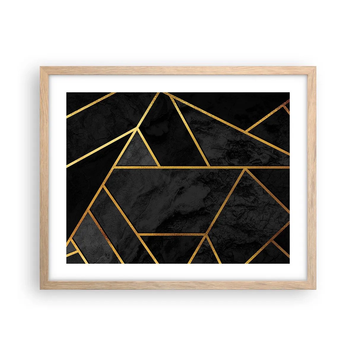 Affiche dans un chêne clair - Poster - Obscurité et éclat - 50x40 cm