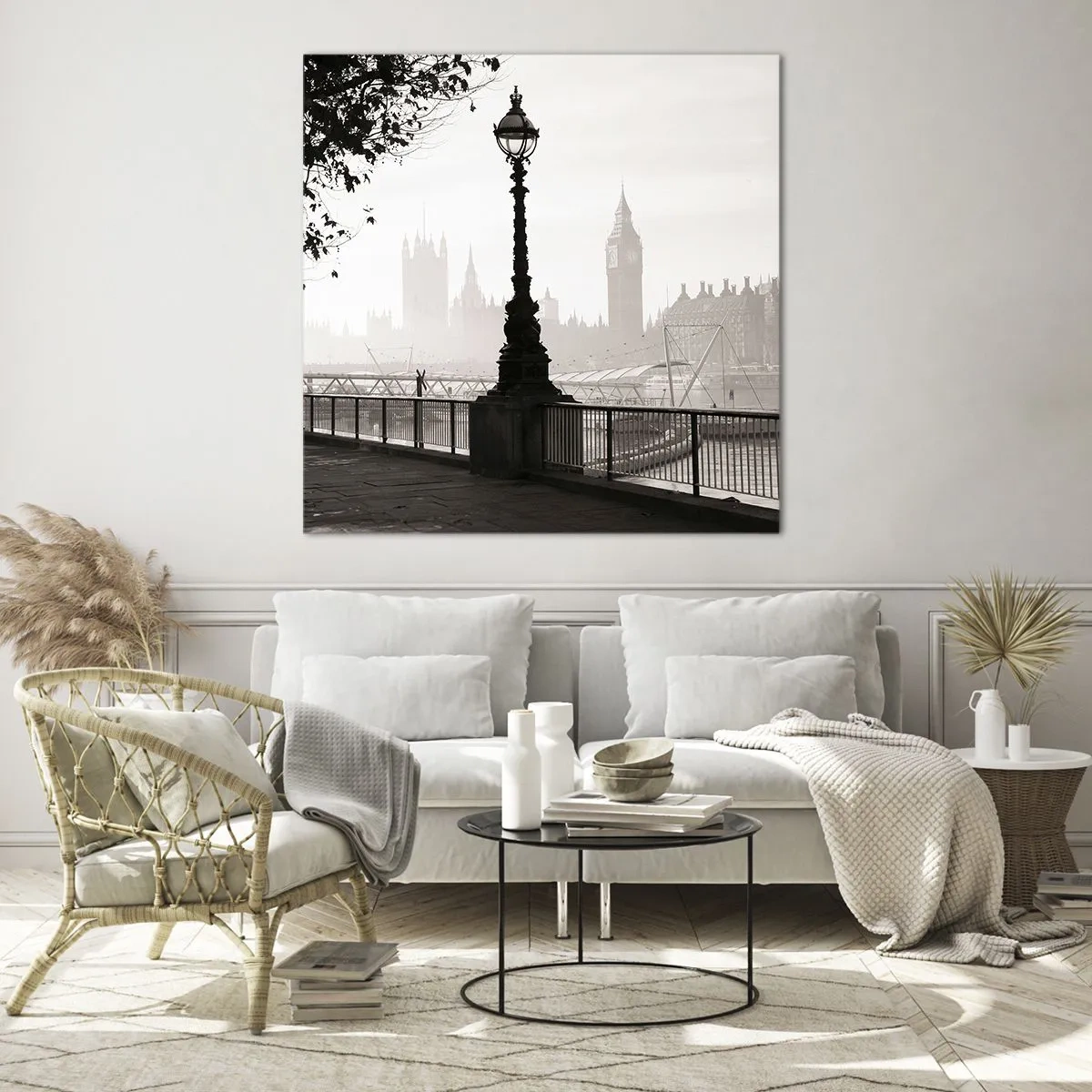 Impression sur verre - Image sur verre - Un matin londonien - 50x50 cm