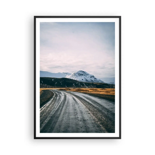 Affiche dans un cadre noir - Poster - Dans un climat islandais - 70x100 cm
