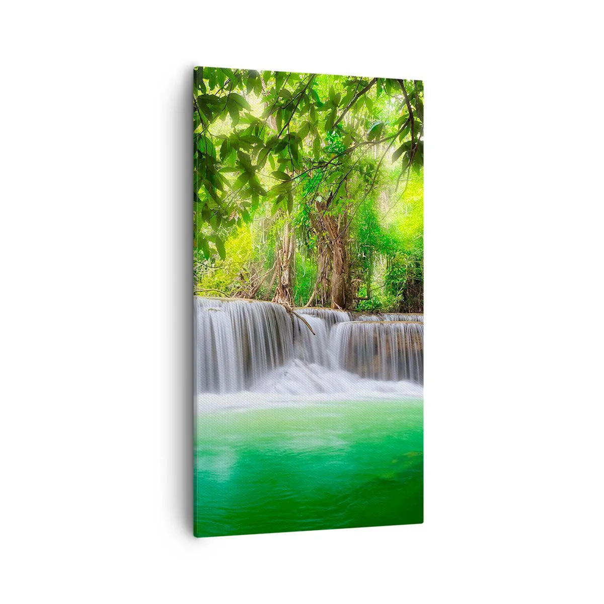 Impression sur toile - Image sur toile - Une cascade de vert - 55x100 cm