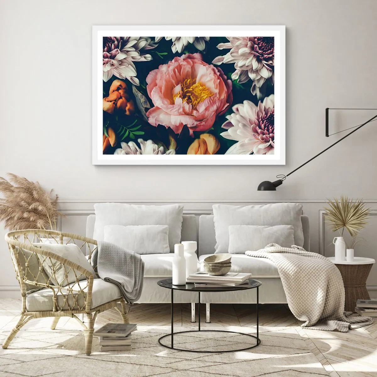 Affiche dans un cadre blanc - Poster - Splendeur baroque - 91x61 cm