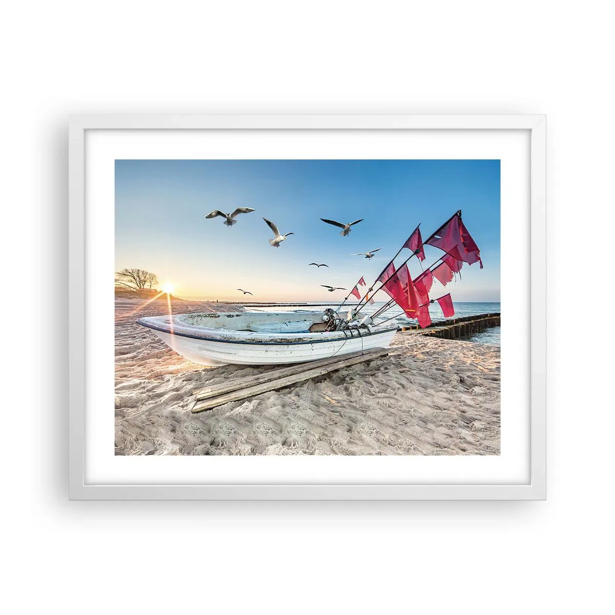 Affiche dans un cadre blanc - Poster - Repos mérité - 50x40 cm