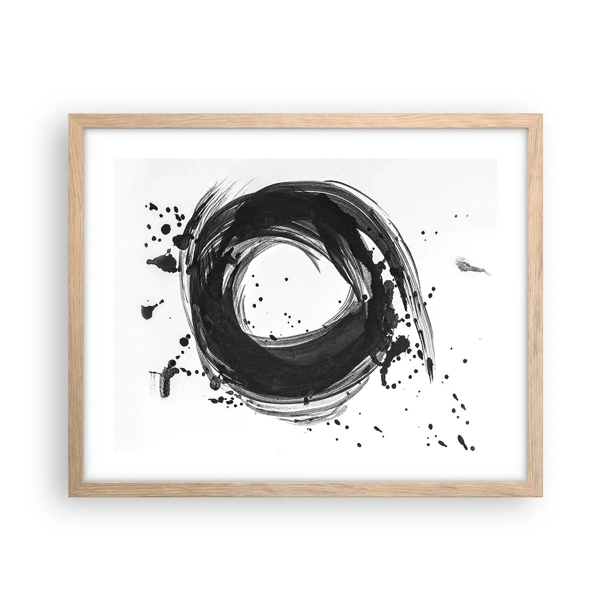 Affiche dans un chêne clair - Poster - Le tourbillon de la création - 50x40 cm